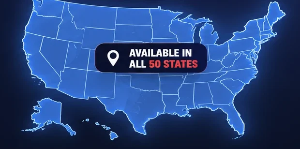 United States map — Rearguard is available in all 50 states
